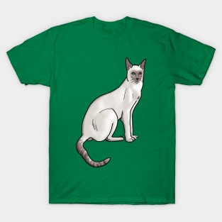 Siamese Cat on Teal T-Shirt